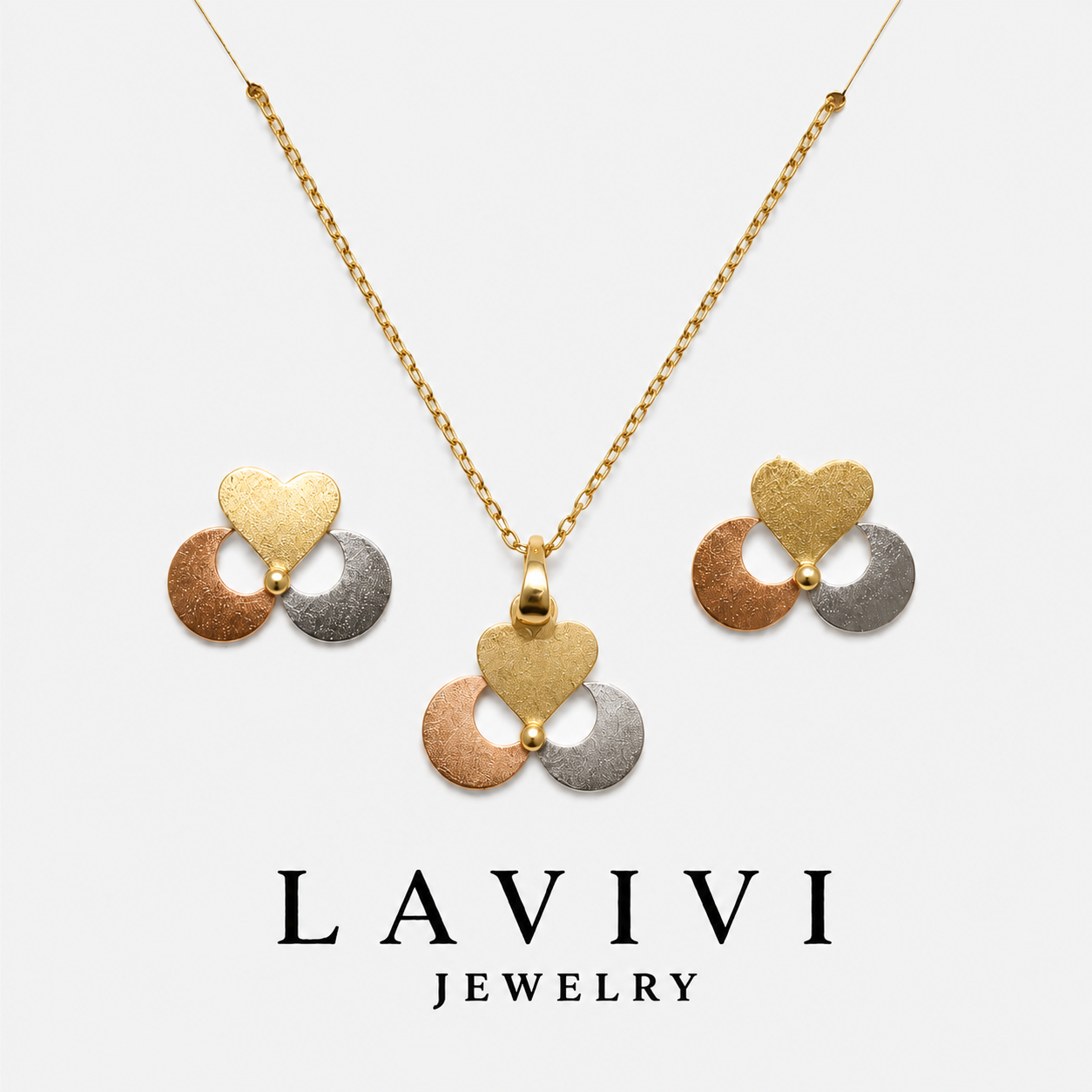Tri-Tone Heart Set