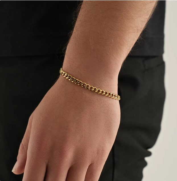 Gold Cuban Link Bracelet 5 MM
