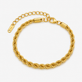 Gold Rope Bracelet(Unisex) - 5 MM