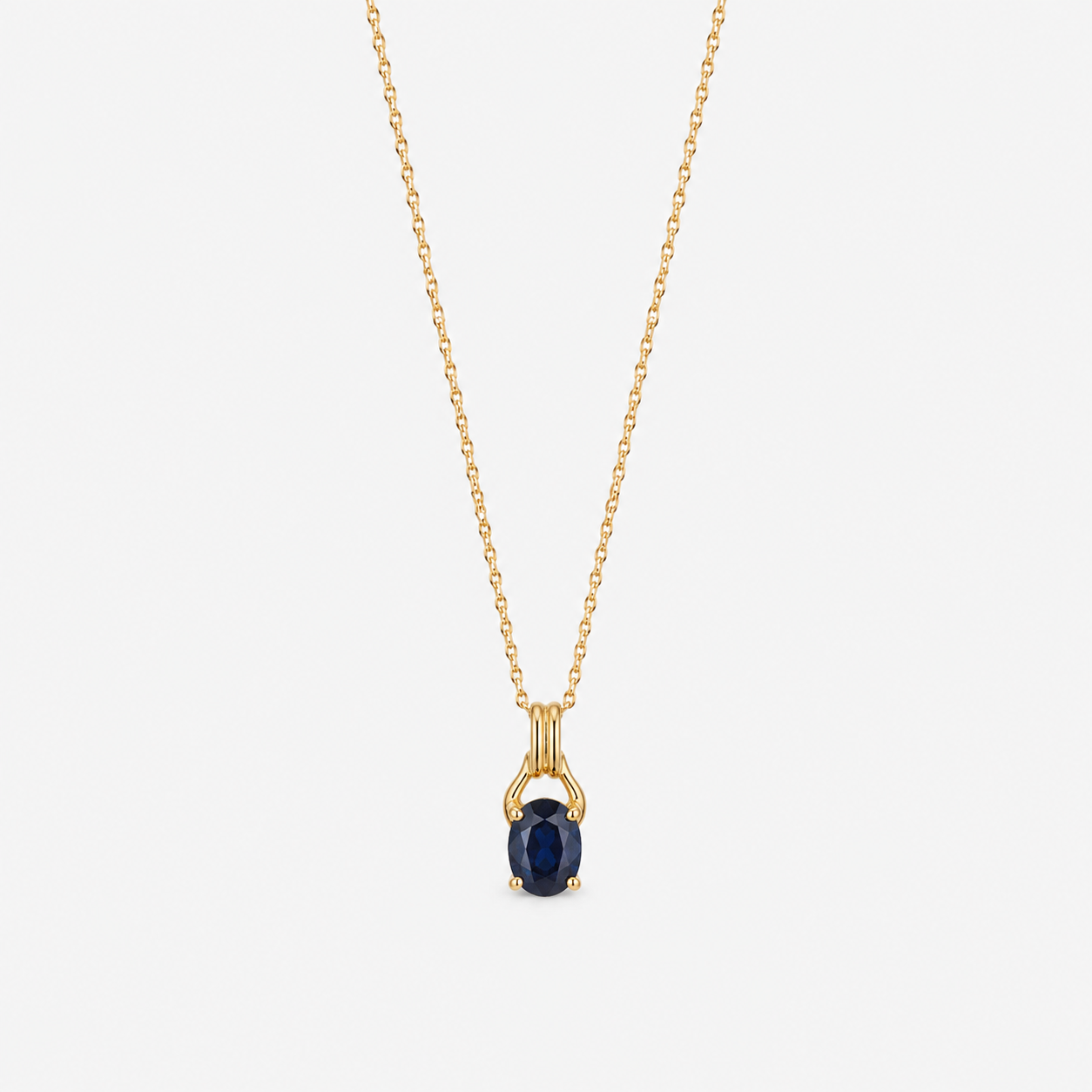 Dark Blue Gem pendant Necklace