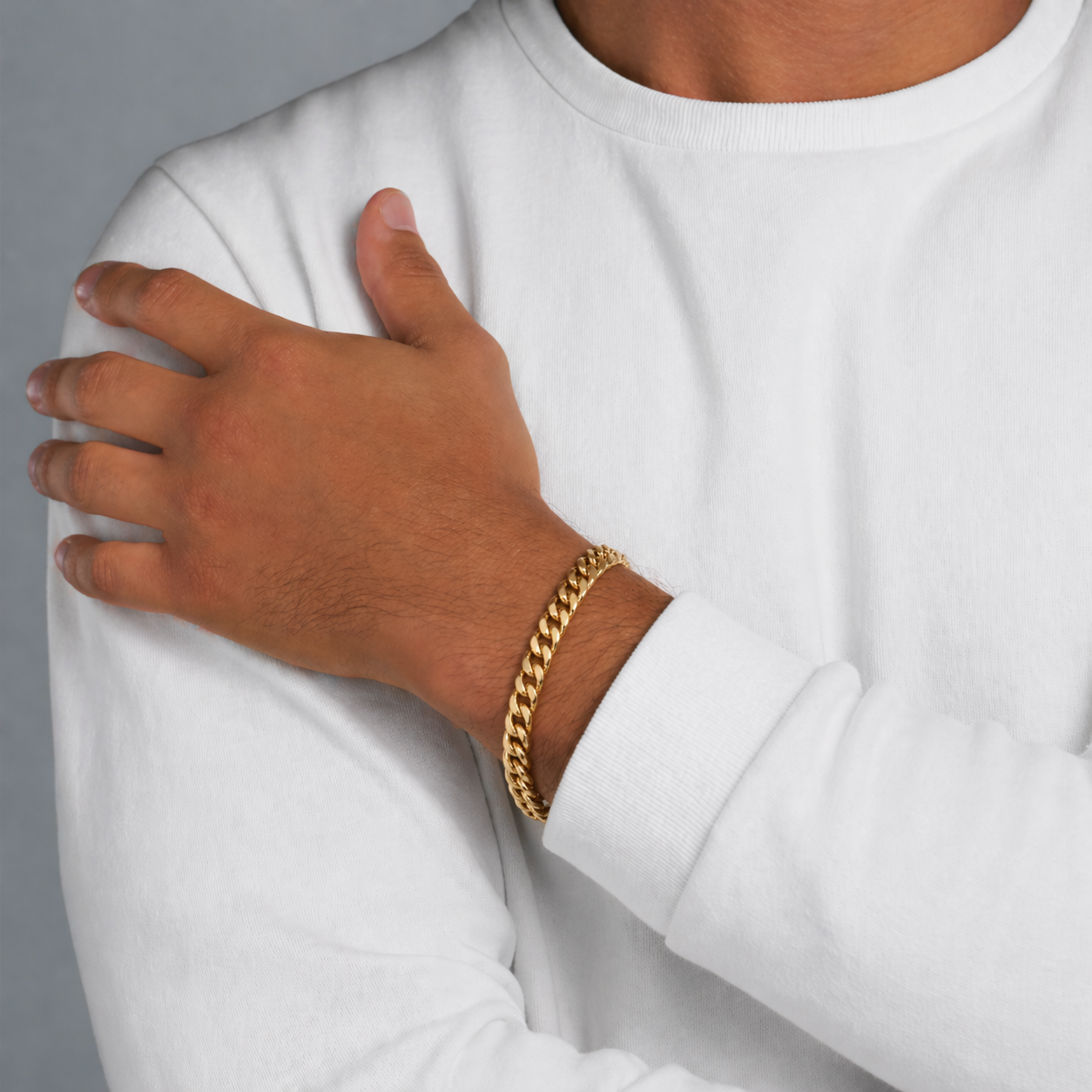 Gold Cuban Link Bracelet - 7MM