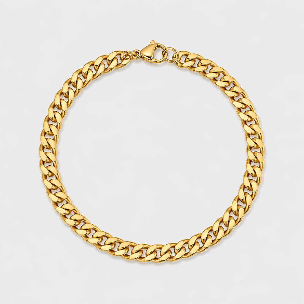 Gold Cuban Link Bracelet 9 MM