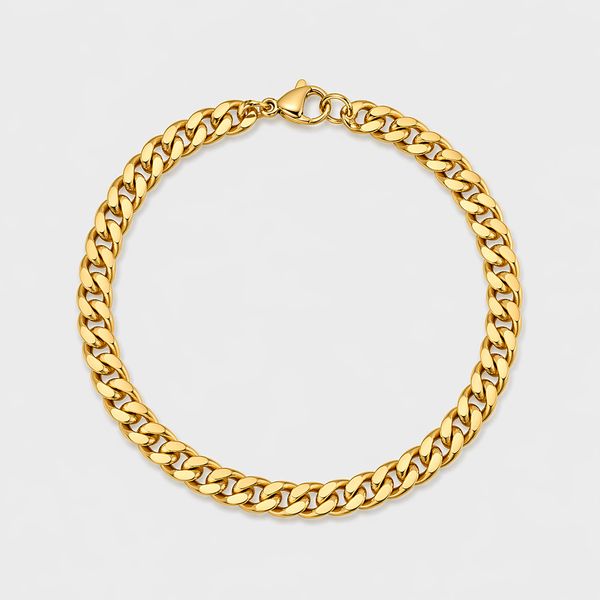 Gold Cuban Link Bracelet 9 MM