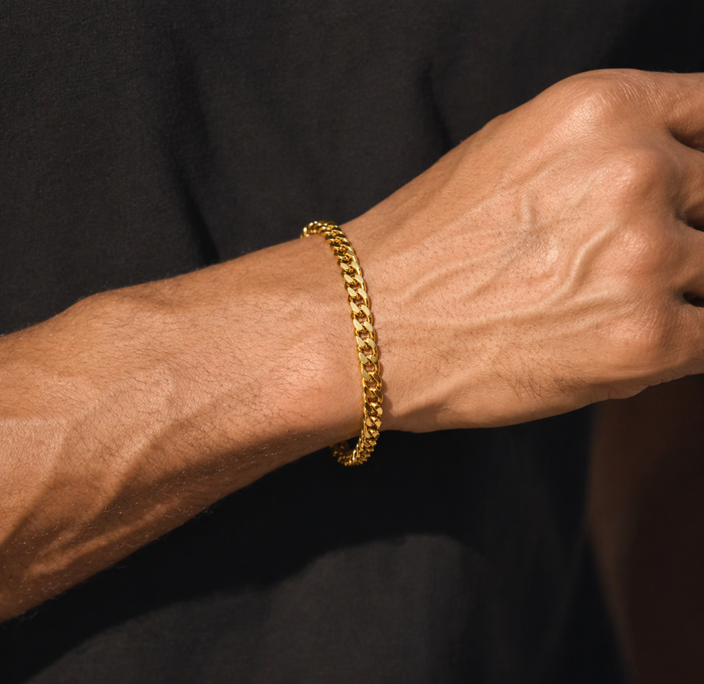 Gold Cuban Link Bracelet 9 MM