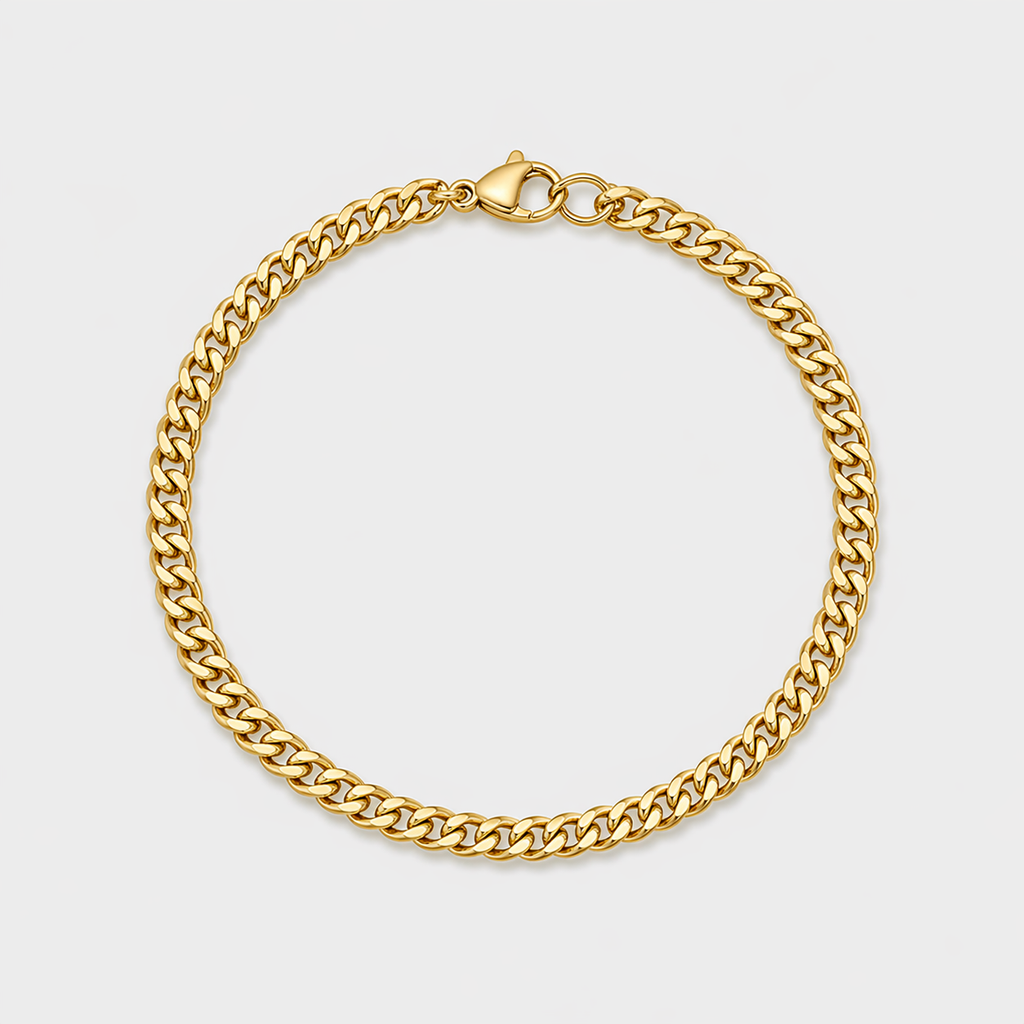 Gold Cuban Link Bracelet 5 MM