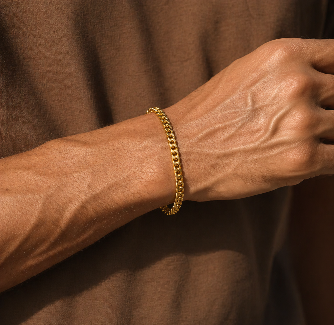 Gold Cuban Link Bracelet 5 MM