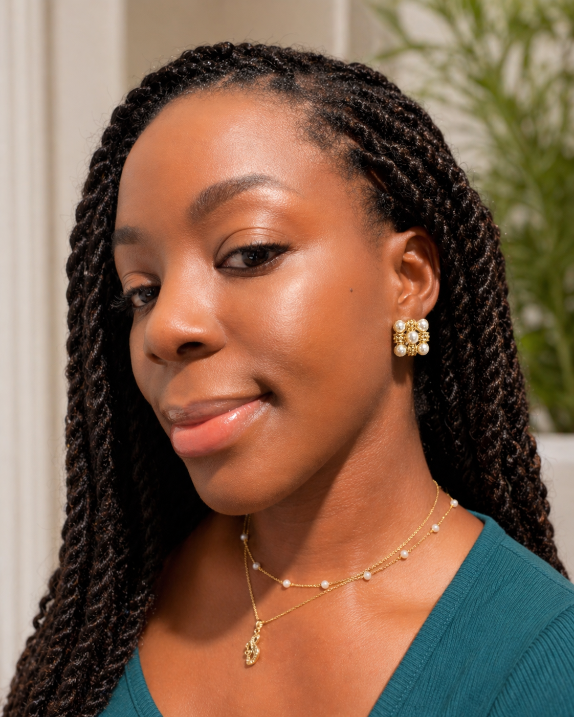 Vintage-Inspired Pearl Cross Earrings