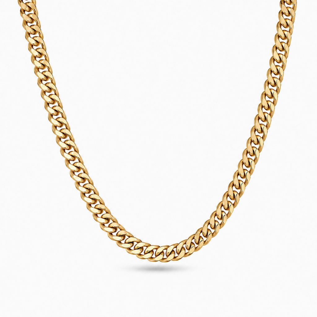 Gold Cuban Link Chain 9mm