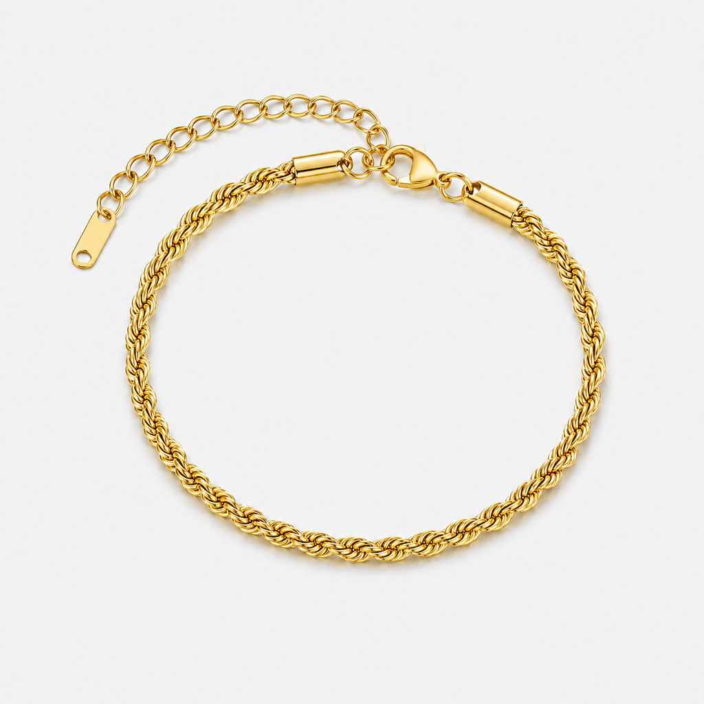 Gold Rope Bracelet - 4 MM