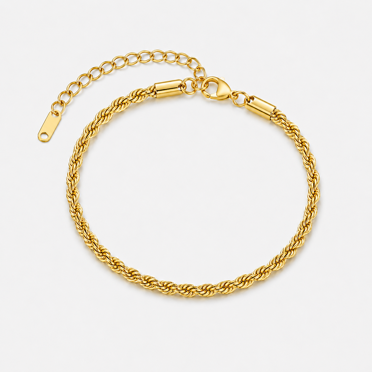 Gold Rope Bracelet - 4 MM