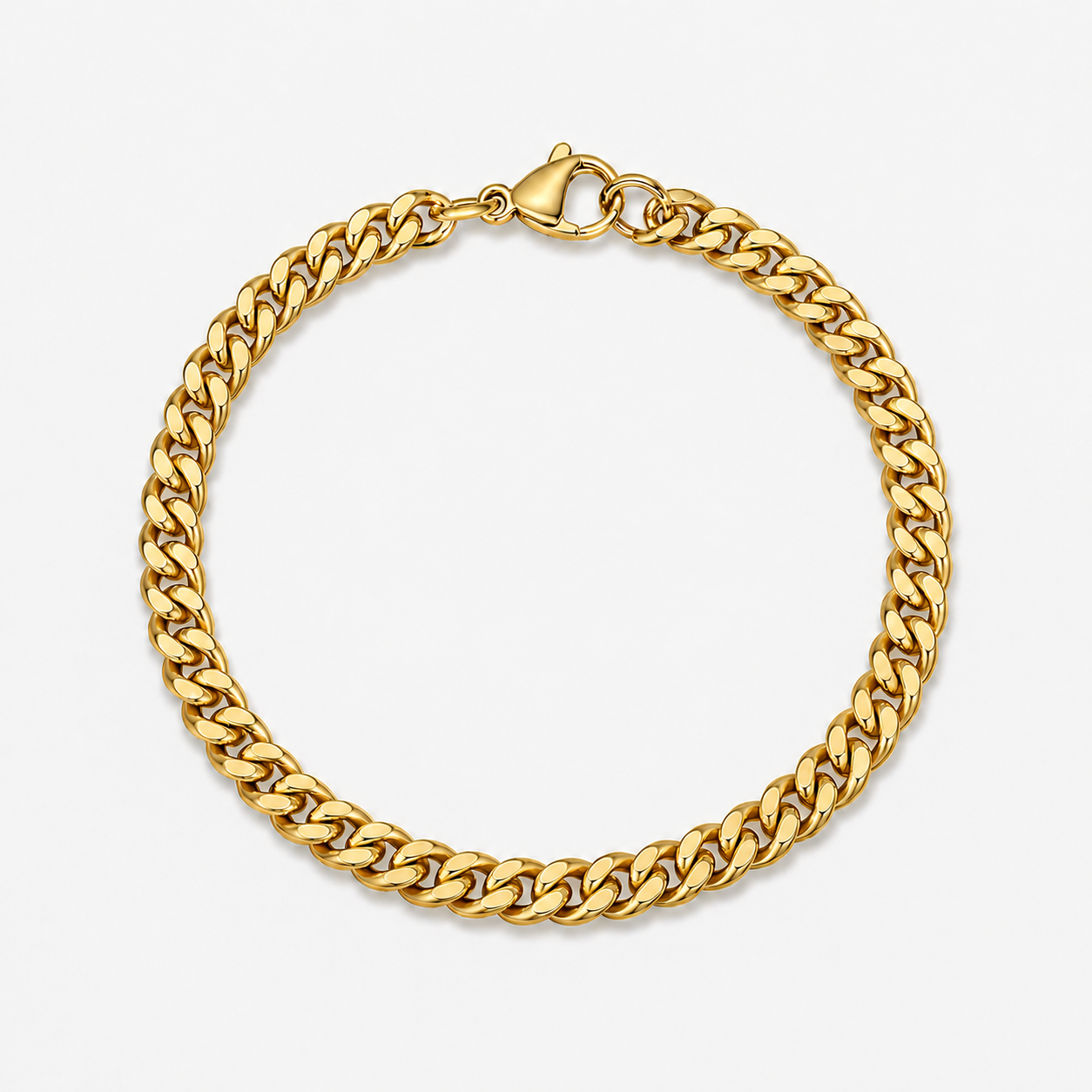 Gold Cuban Link Bracelet - 7MM