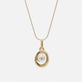 Gold Pearl Pendant Necklace