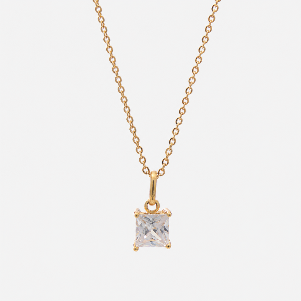 Golden Ice Crystal Necklace