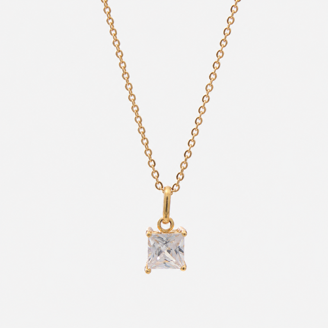 Golden Ice Crystal Necklace