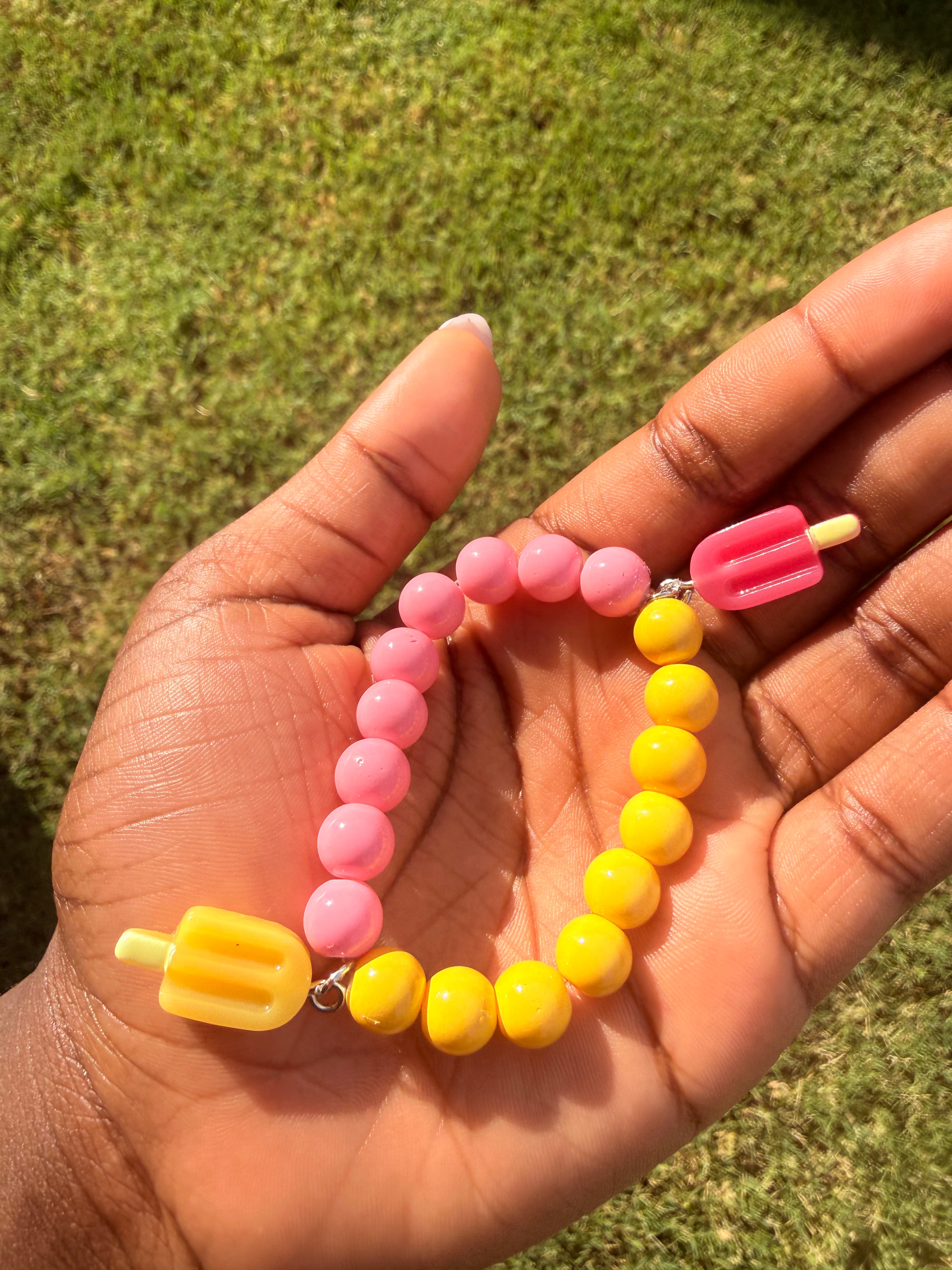 Colorful Popsicle Charm Beaded bracelet