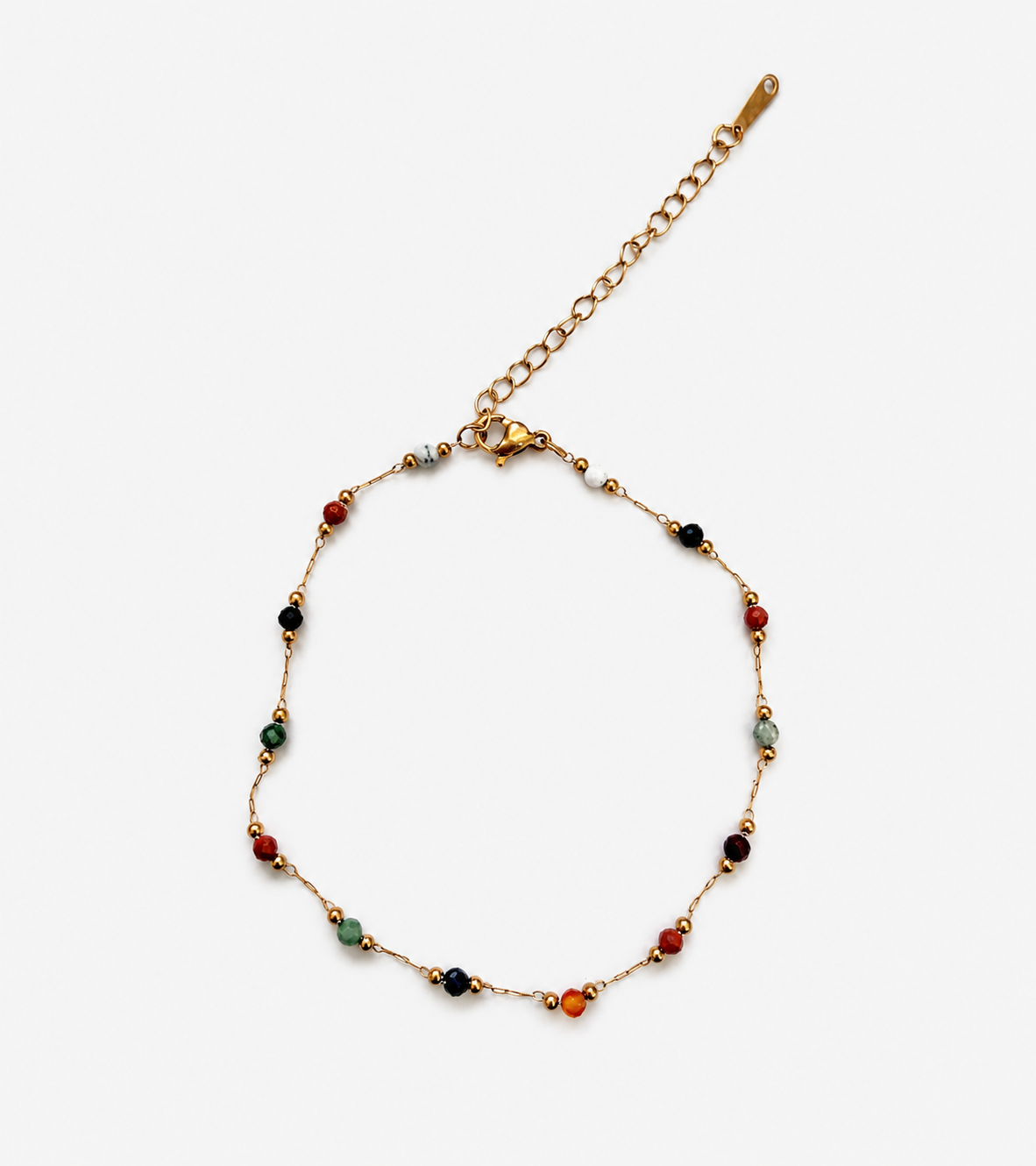 Colorful beaded anklet