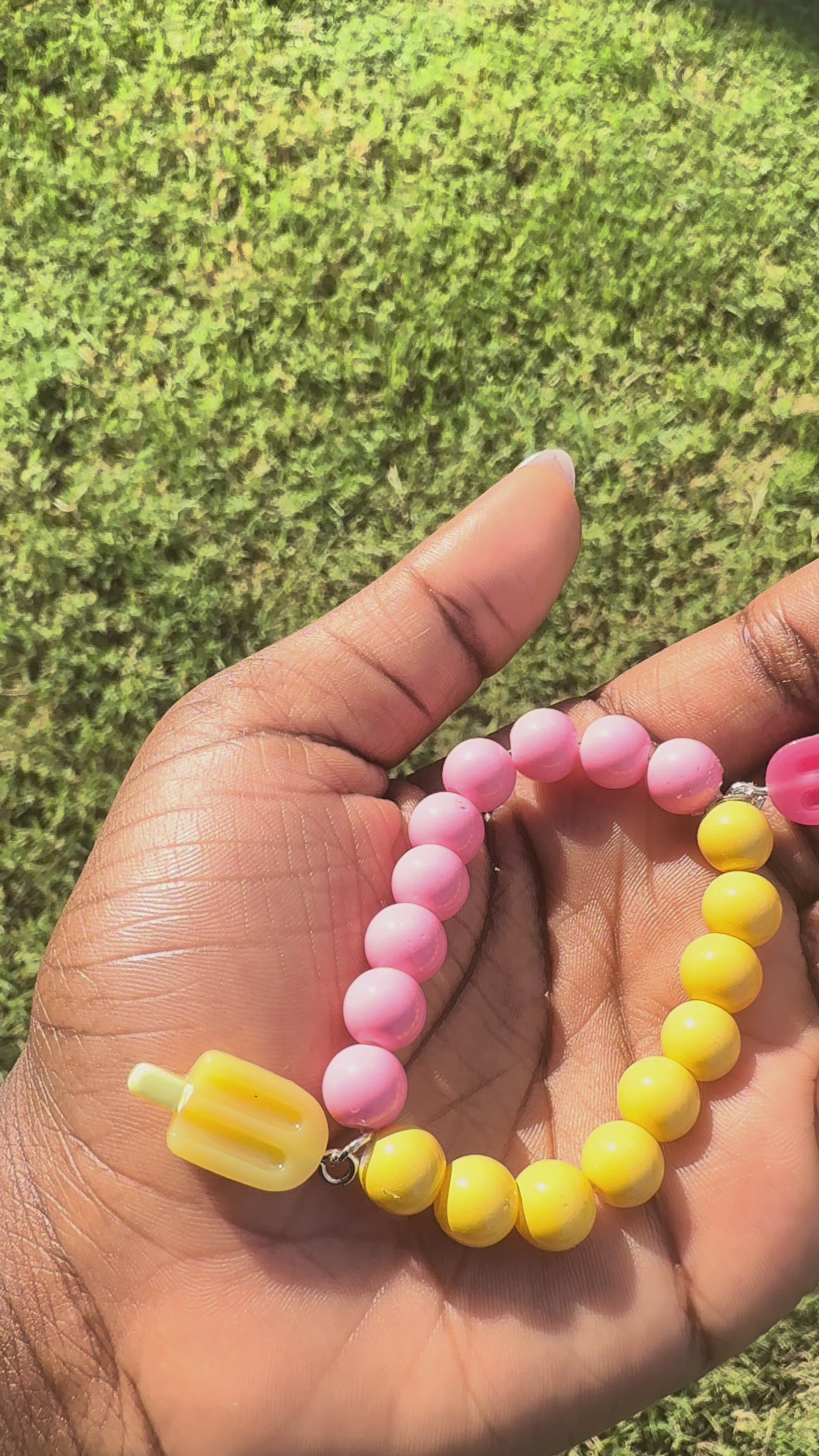 Colorful Popsicle Charm Beaded bracelet