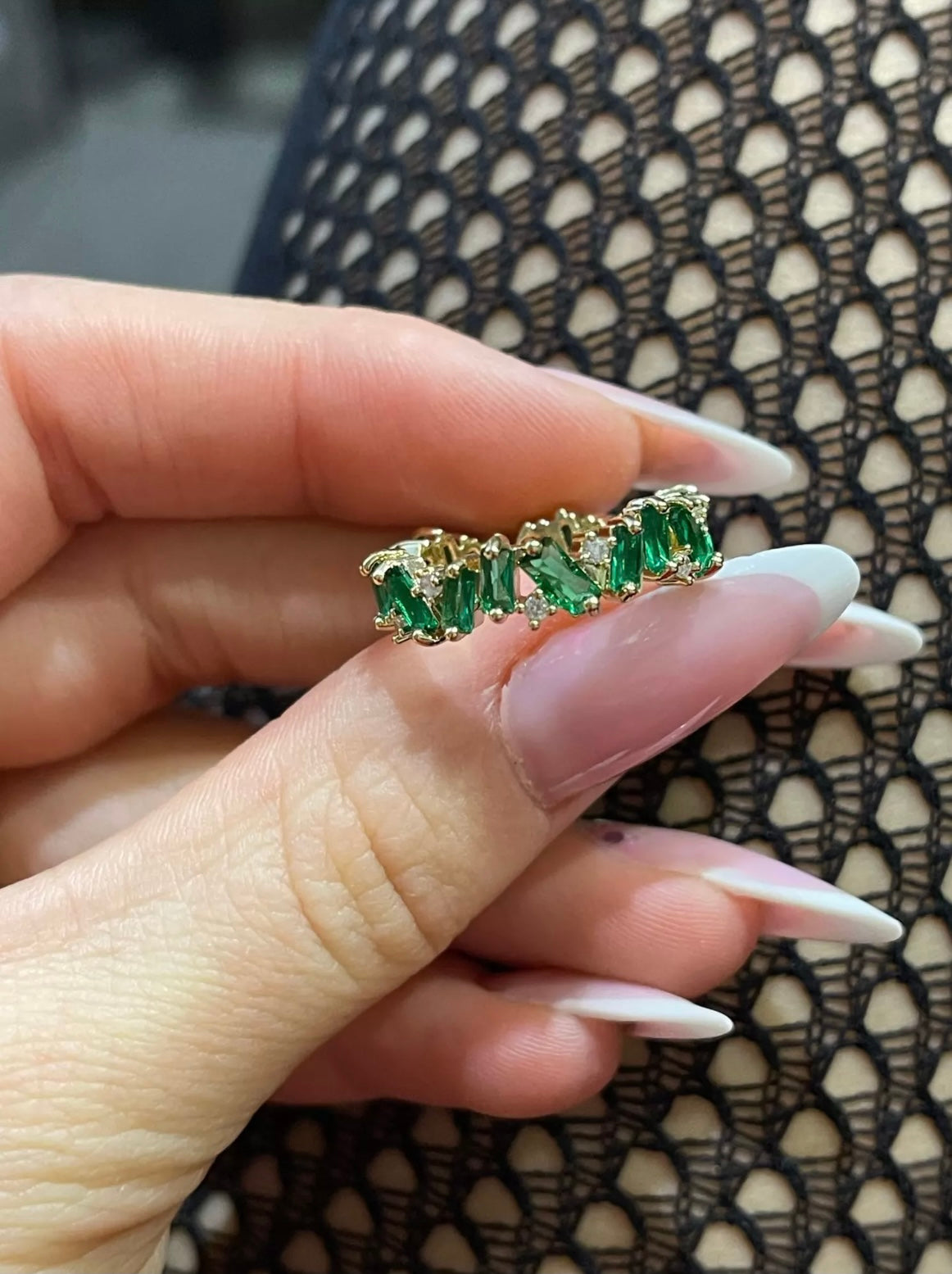 SOPHIA GREEN GOLD RING