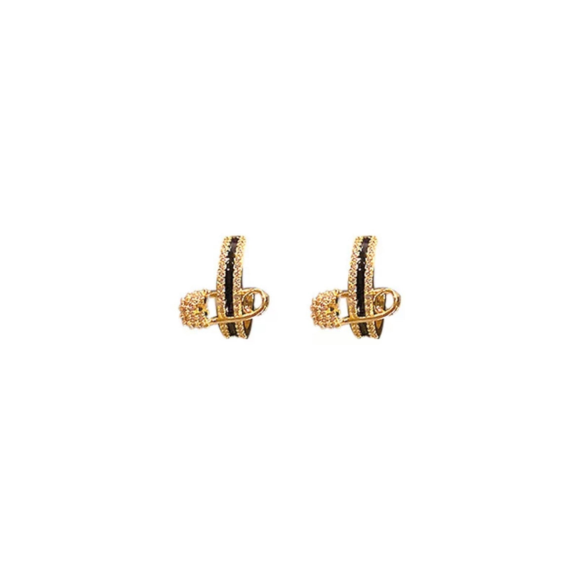 SHOUETTE PIN GOLD EARRINGS